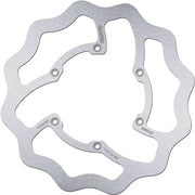 Galfer Wave® Brake Rotor Polished Silver Solid-Mount Front One Piece (Fixed) Stainless Steel
