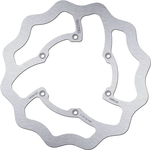 Galfer Wave® Brake Rotor Polished Silver Solid-Mount Front One Piece (Fixed) Stainless Steel