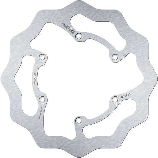 Galfer Wave® Brake Rotor Polished Silver Solid-Mount Front One Piece (Fixed) Stainless Steel
