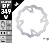 Galfer Wave® Brake Rotor for 2004-2018 SUZUKI Silver Stainless Steel Solid-Mount Front One Piece (Fixed) Each