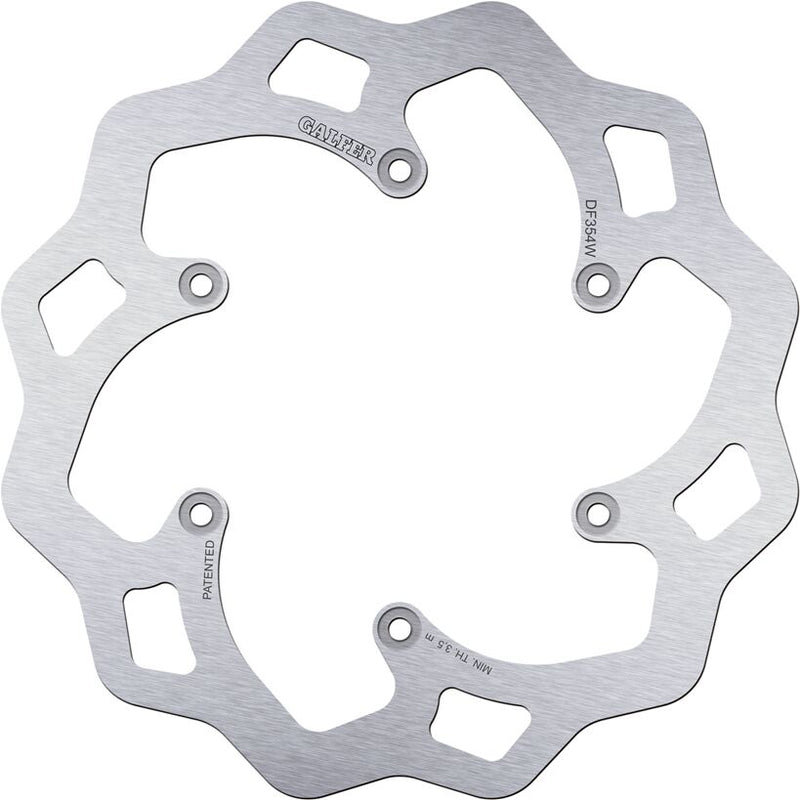 Galfer Wave® Brake Rotor for 2006-2012 SUZUKI Silver Stainless Steel Solid-Mount Rear One Piece (Fixed)