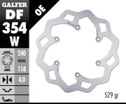 Galfer Wave® Brake Rotor for 2006-2012 SUZUKI Silver Stainless Steel Solid-Mount Rear One Piece (Fixed) Each