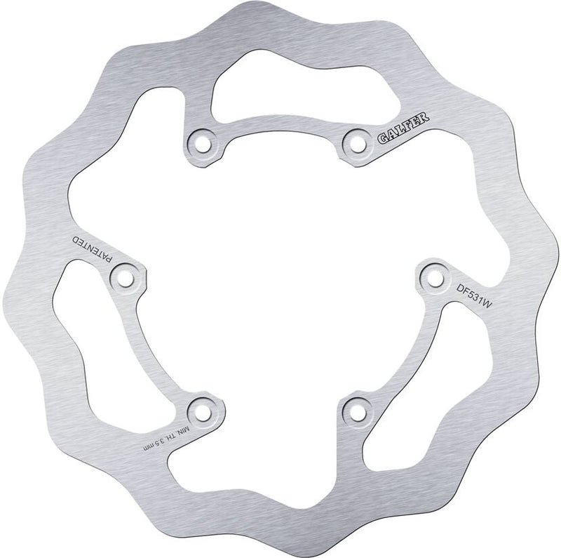 Galfer Wave® Brake Rotor for 2018-2026 YAMAHA Polished Silver One Piece (Fixed) Stainless Steel
