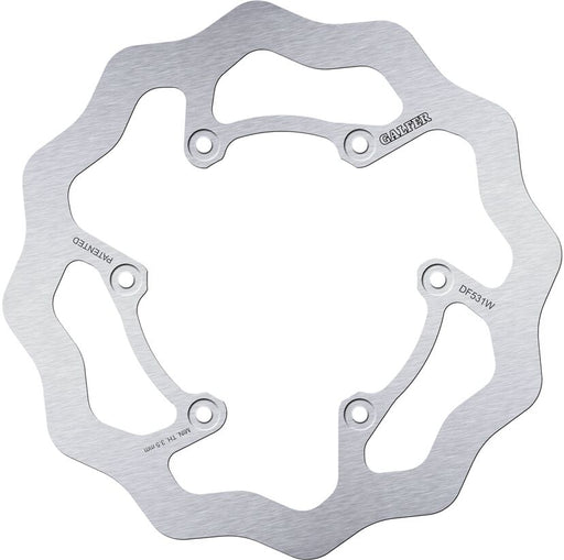 Galfer Wave® Brake Rotor for 2018-2026 YAMAHA Polished Silver One Piece (Fixed) Stainless Steel