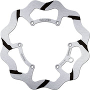 Galfer BRAKE ROTOR FIXED WAVE GROOVED OVERSIZE Wave® Black Polished One Piece (Fixed) Stainless Steel