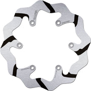 Galfer BRAKE ROTOR FIXED WAVE GROOVED OVERSIZE Wave® Black Polished Rear One Piece (Fixed) Stainless Steel