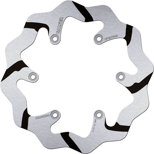 Galfer BRAKE ROTOR FIXED WAVE GROOVED OVERSIZE Wave® Black Polished Rear One Piece (Fixed) Stainless Steel