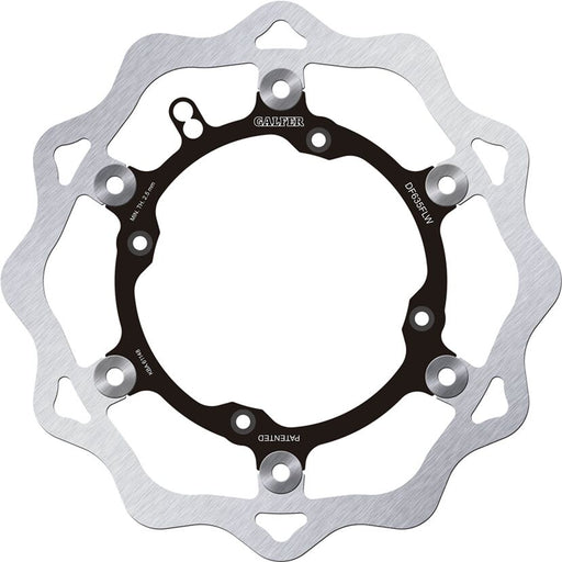 Galfer Brake Rotor Floating Wave® Black Polished Front Two Piece (Semi-Floating) Aluminium Stainless Steel