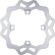 Galfer Wave® Brake Rotor Polished Silver Rear One Piece (Fixed) Stainless Steel