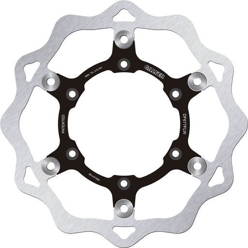 Galfer Brake Rotor Floating Wave® Black Polished Front Two Piece (Semi-Floating) Aluminium Stainless Steel