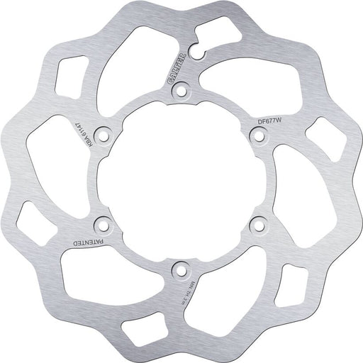 Galfer Wave® Brake Rotor Polished Silver Front One Piece (Fixed) Stainless Steel