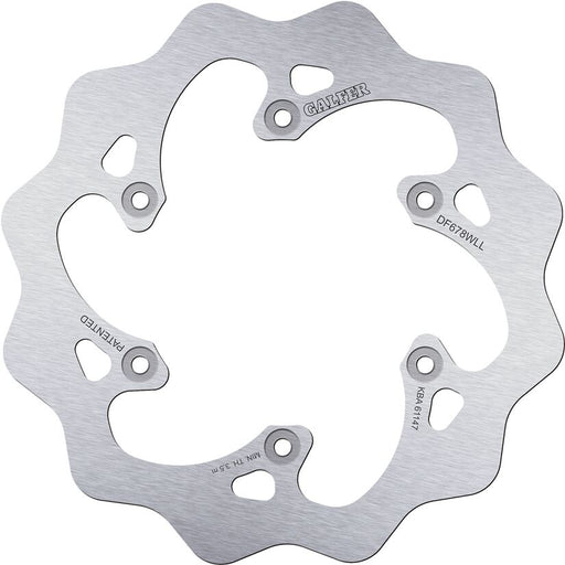 Galfer Wave® Brake Rotor Polished Silver One Piece (Fixed) Stainless Steel