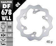 Galfer Wave® Brake Rotor Polished Silver One Piece (Fixed) Stainless Steel Each