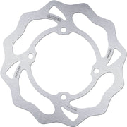 Galfer Wave® Brake Rotor Polished Silver Front One Piece (Fixed) Stainless Steel