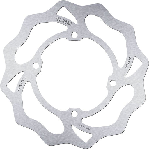 Galfer Wave® Brake Rotor Polished Silver Front One Piece (Fixed) Stainless Steel