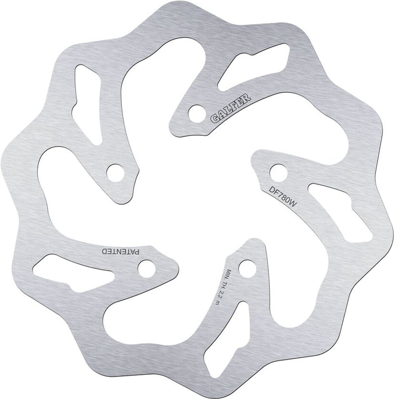 Galfer Wave® Brake Rotor for 2006-2023 KTM SX 50 Polished Silver Rear One Piece (Fixed) Stainless Steel