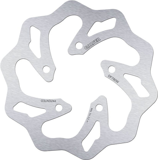 Galfer Wave® Brake Rotor for 2006-2023 KTM SX 50 Polished Silver Rear One Piece (Fixed) Stainless Steel
