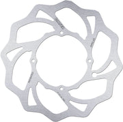Galfer Wave® Brake Rotor Polished Silver Front One Piece (Fixed) Stainless Steel