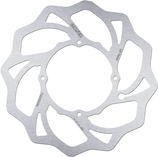 Galfer Wave® Brake Rotor Polished Silver Front One Piece (Fixed) Stainless Steel