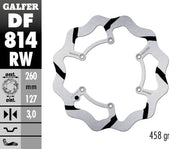 Galfer BRAKE ROTOR FIXED WAVE GROOVED OVERSIZE for 2012-2022 BETA Wave® Black Polished Solid-Mount Front One Piece (Fixed) Stainless Steel Each