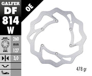 Galfer Wave® Brake Rotor for 2011-2026 BETA Polished Silver Front One Piece (Fixed) Stainless Steel Each
