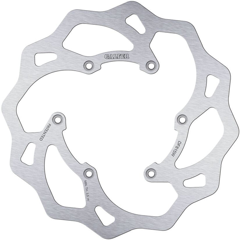 Galfer Wave® Brake Rotor for 2011-2026 BETA Polished Silver Rear One Piece (Fixed) Stainless Steel