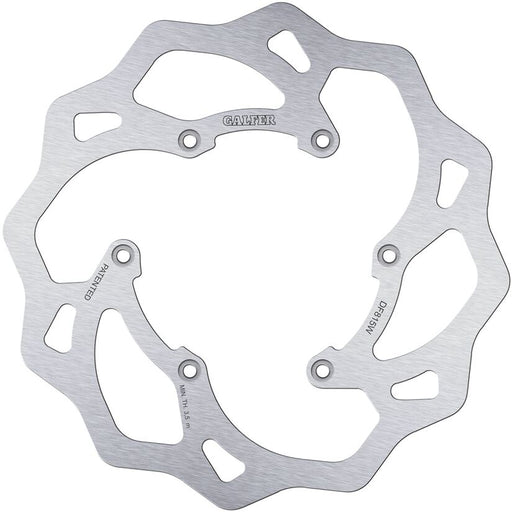 Galfer Wave® Brake Rotor for 2011-2026 BETA Polished Silver Rear One Piece (Fixed) Stainless Steel