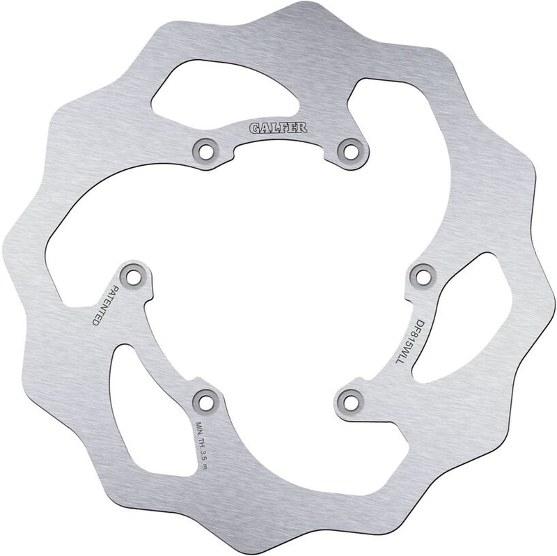 Galfer Wave® Brake Rotor for 2012-2022 BETA Polished Silver Rear One Piece (Fixed) Stainless Steel