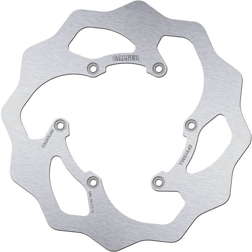 Galfer Wave® Brake Rotor for 2012-2022 BETA Polished Silver Rear One Piece (Fixed) Stainless Steel