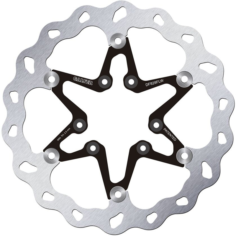 Galfer Brake Rotor for 1991-2022 TM RACING Floating Wave® Black Polished Full-Floating Front Two Piece (Floating) Aluminium Stainless Steel