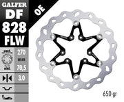 Galfer Brake Rotor for 1991-2022 TM RACING Floating Wave® Black Polished Full-Floating Front Two Piece (Floating) Aluminium Stainless Steel Each