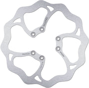 Galfer Wave® Brake Rotor for 1991-1998, 2000-2022 TM RACING Polished Silver Solid-Mount Front One Piece (Fixed) Stainless Steel