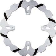 Galfer BRAKE ROTOR FIXED WAVE GROOVED OVERSIZE for 2001-2014 TM RACING Wave® Black Polished Solid-Mount Rear One Piece (Fixed) Stainless Steel