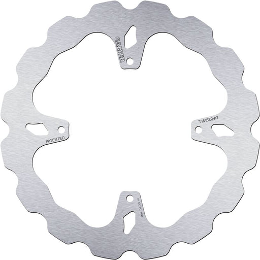 Galfer Wave® Brake Rotor for 2001-2021 TM RACING Polished Silver Solid-Mount Rear One Piece (Fixed) Stainless Steel