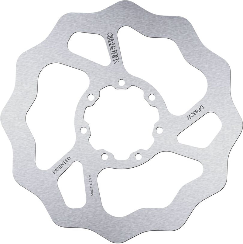 Galfer Wave® Brake Rotor for 2002-2021 TM RACING MX 85 Polished Silver Solid-Mount Front One Piece (Fixed) Stainless Steel