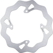 Galfer Wave® Brake Rotor for 2002-2021 TM RACING MX 85 Polished Silver Solid-Mount Rear One Piece (Fixed) Stainless Steel