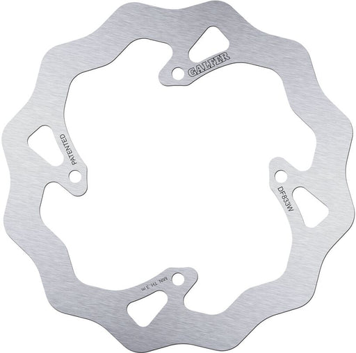 Galfer Wave® Brake Rotor for 2002-2021 TM RACING MX 85 Polished Silver Solid-Mount Rear One Piece (Fixed) Stainless Steel