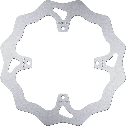 Galfer Wave® Brake Rotor for 2001-2003, 2014-2022 TM RACING Polished Silver Solid-Mount Rear One Piece (Fixed) Stainless Steel