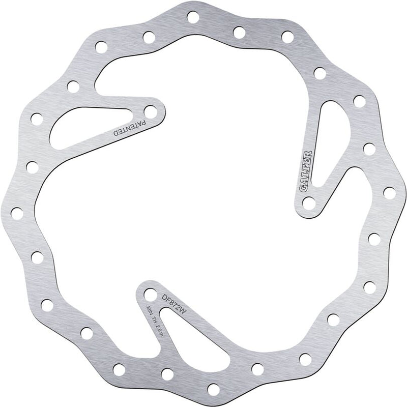 Galfer Wave® Brake Rotor for 2011-2013 HUSQVARNA CR 65 Polished Silver Solid-Mount Front One Piece (Fixed) Stainless Steel