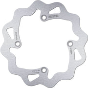 Galfer Wave® Brake Rotor Polished Silver Solid-Mount Rear One Piece (Fixed) Stainless Steel