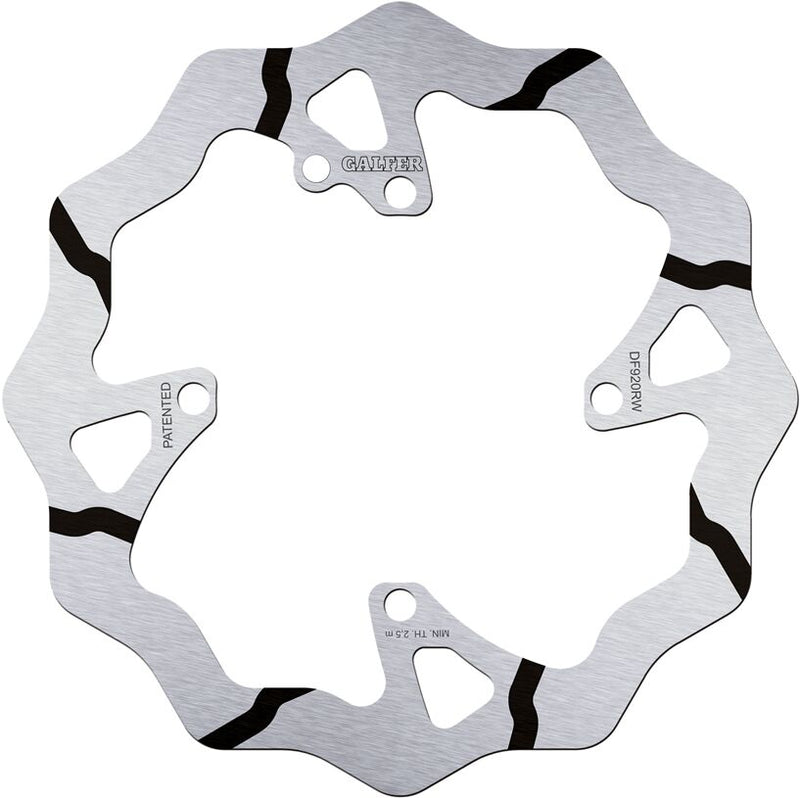 Galfer Wave® Brake Rotor for 2014-2022 SHERCO Black Polished Solid-Mount Front One Piece (Fixed) Stainless Steel