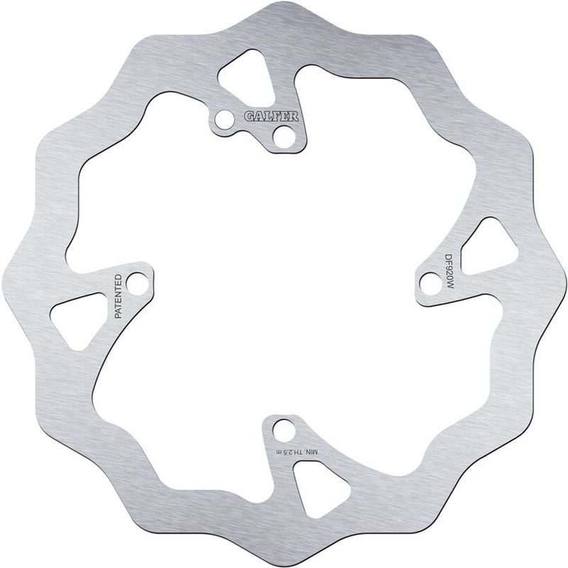 Galfer Wave® Brake Rotor for 2014-2022 SHERCO Polished Silver Solid-Mount Front One Piece (Fixed) Stainless Steel #DF920W