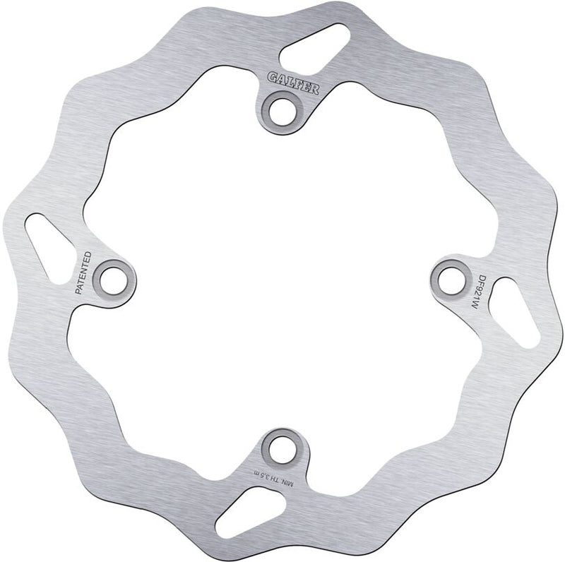 Galfer Wave® Brake Rotor for 2012-2023 SHERCO Polished Silver Solid-Mount Rear One Piece (Fixed) Stainless Steel #DF921W
