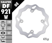 Galfer Wave® Brake Rotor for 2012-2023 SHERCO Polished Silver Solid-Mount Rear One Piece (Fixed) Stainless Steel Each