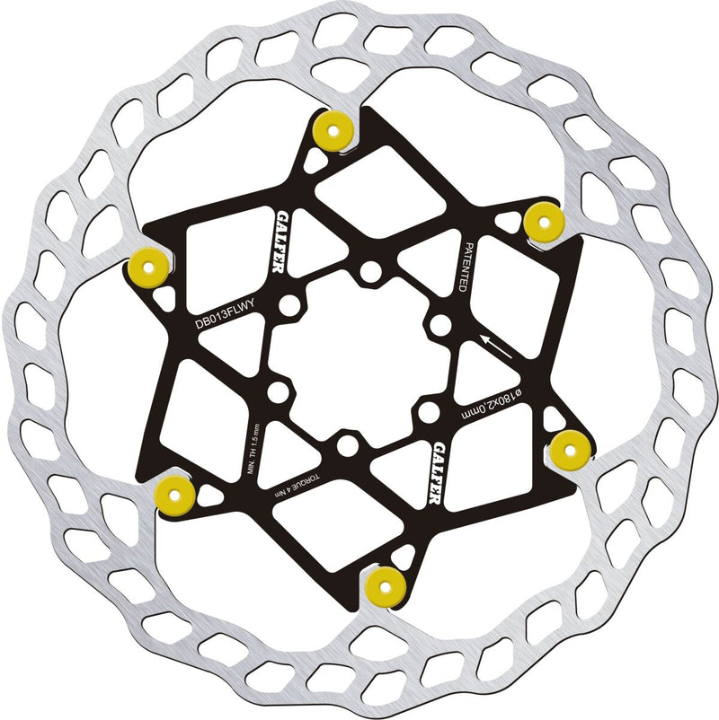 Galfer Floating Disc Wave® Brake Rotor Gold Silver Stainless Steel