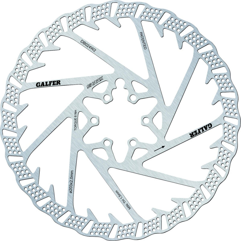 Galfer Shark 6-Bolt Bicycle Brake Rotor Stainless Steel