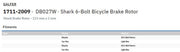 Galfer Shark 6-Bolt Bicycle Brake Rotor Stainless Steel #DB027W