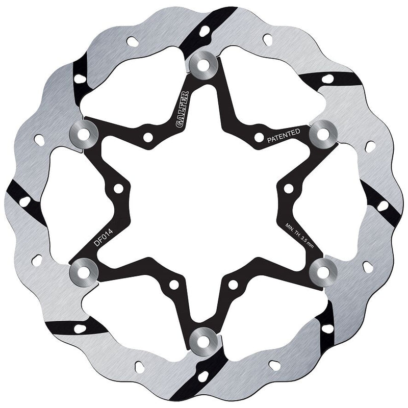 Galfer BRAKE ROTOR FLOATING WAVE GROOVED for 2002-2007, 2019-2024 HONDA Wave® Silver Full-Floating Two Piece (Floating) High-Carbon Stainless Steel...