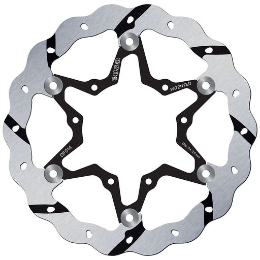 Galfer BRAKE ROTOR FLOATING WAVE GROOVED for 2002-2007, 2019-2024 HONDA Wave® Silver Full-Floating Two Piece (Floating) High-Carbon Stainless Steel...
