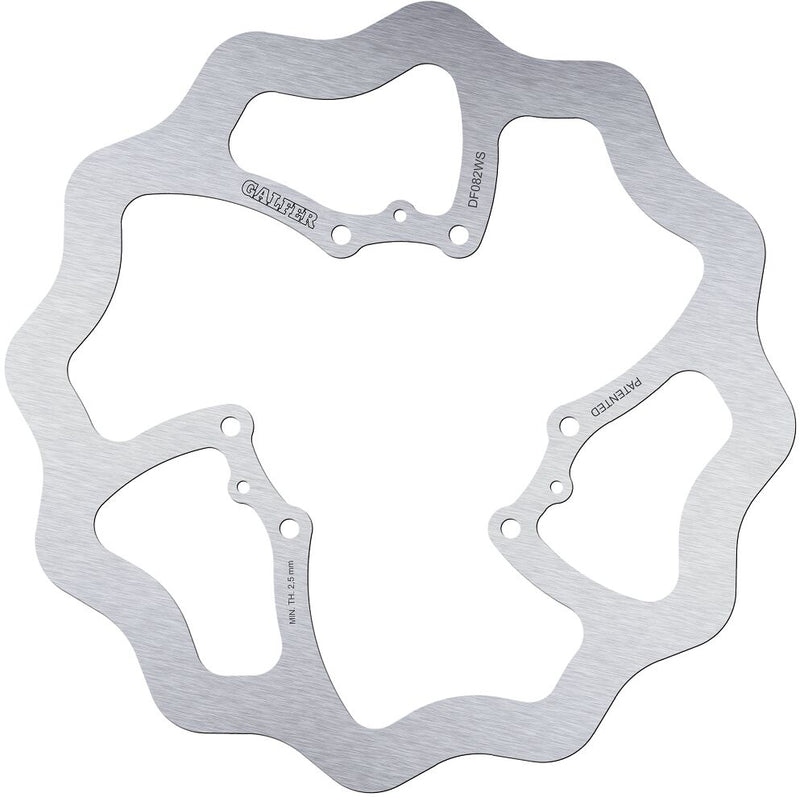 Galfer Oversize Wave® Brake Rotor for 2002-2007, 2019-2024 HONDA Silver Solid-Mount Front One Piece (Fixed) High-Carbon Stainless Steel